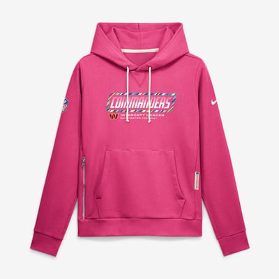  Washington Commanders Nike Women's 2026 NFL Crucial Catch Sideline Standard Issue Dri-FIT Pullover Hoodie - Pink