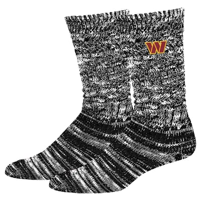  Washington Commanders PRO Compression Women's Slouchy Slub Textured Boyfriend Socks - Black