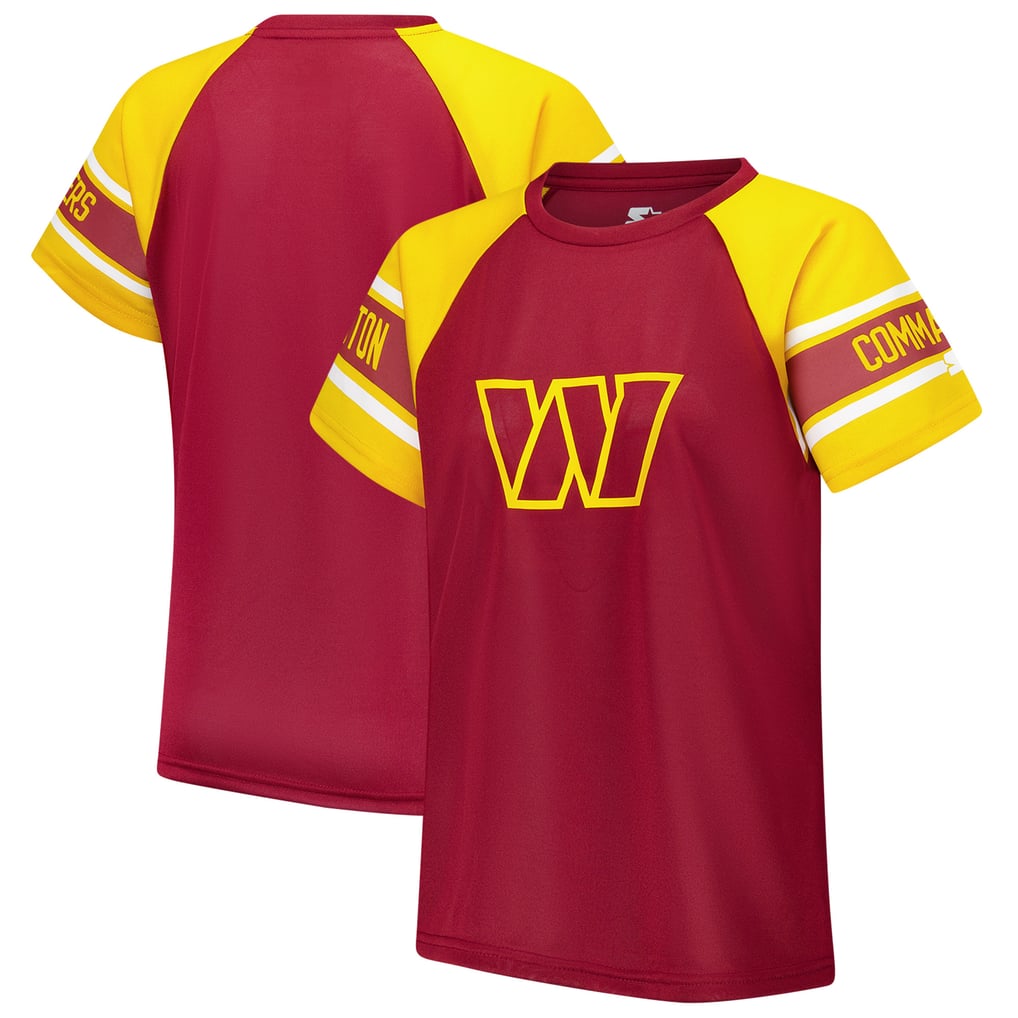 Washington Commanders Starter Women's 1st Rounder Color Block Raglan Top - Burgundy