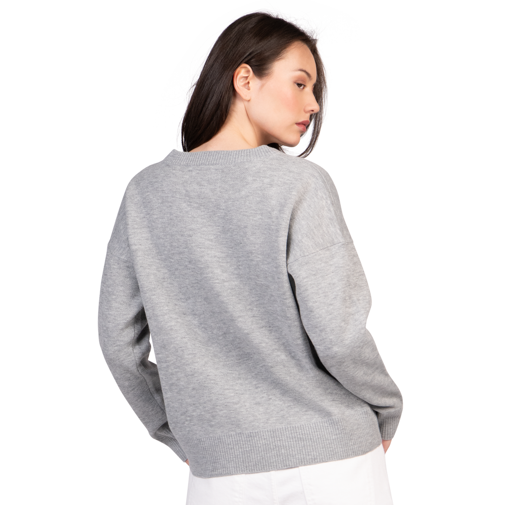 Washington Commanders Starter Women's Best Shot V-Neck Sweater - Gray