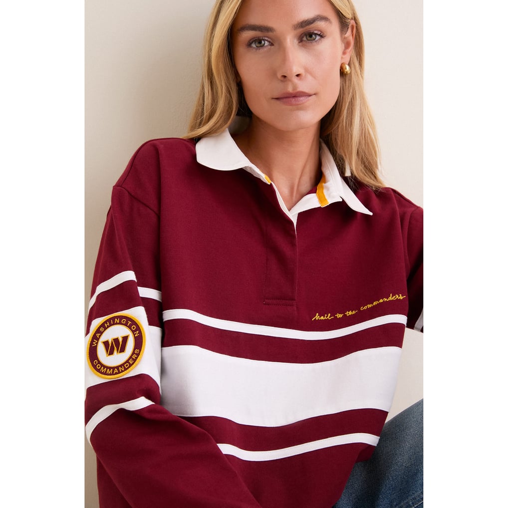 Women's Washington Commanders Tuckernuck Burgundy Rugby Long Sleeve Polo