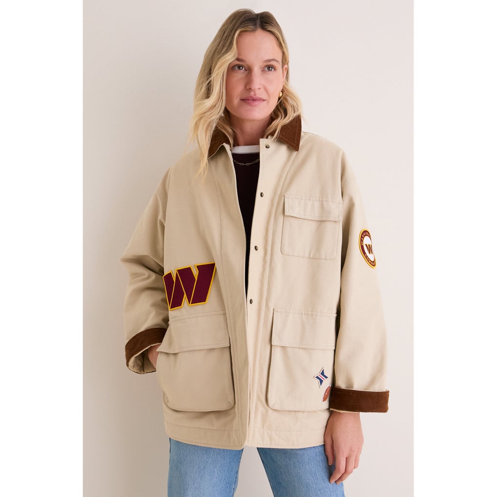 Washington Commanders Tuckernuck Women's Full-Snap Barn Jacket - Stone