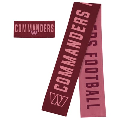  Washington Commanders WEAR by Erin Andrews Women's Reversible Team Color Tonal Headband & Scarf Set