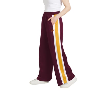  Washington Commanders WEAR by Erin Andrews Women's Stripe Track Pants - Burgundy