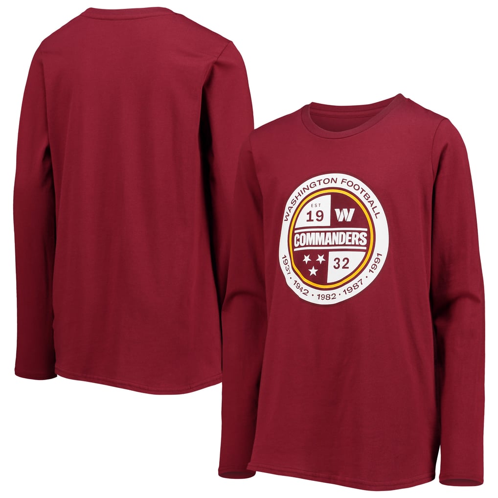 Washington Commanders Youth Secondary Logo Long Sleeve T-Shirt - Burgundy