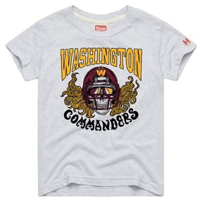  Washington Commanders Homage Youth NFL x Grateful Dead Tri-Blend T-Shirt - Ash