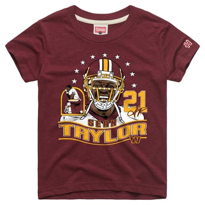 Sean Taylor Washington Commanders Homage Youth Player Graphic Tri-Blend T-Shirt - Burgundy