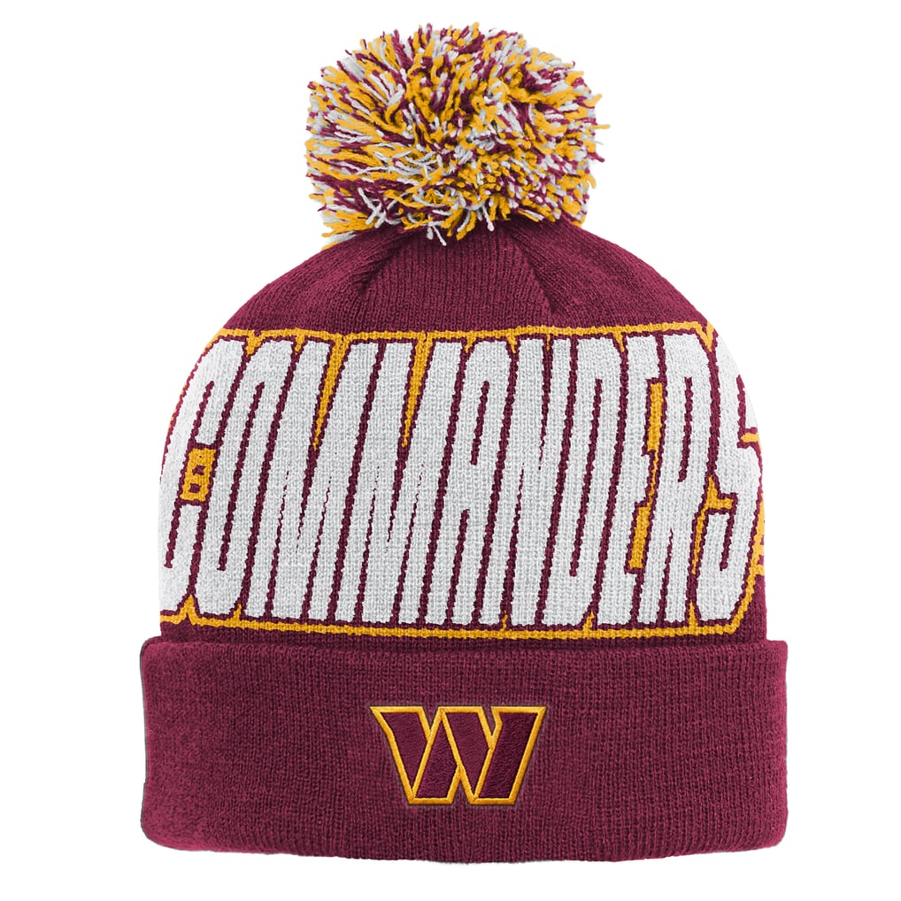 Washington Commanders Outerstuff Youth Cuffed Knit Hat with Pom - Burgundy