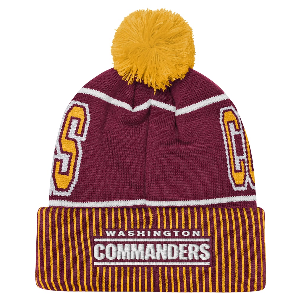 Washington Commanders Outerstuff Youth Highlight Cuffed Knit Hat with Pom - Burgundy