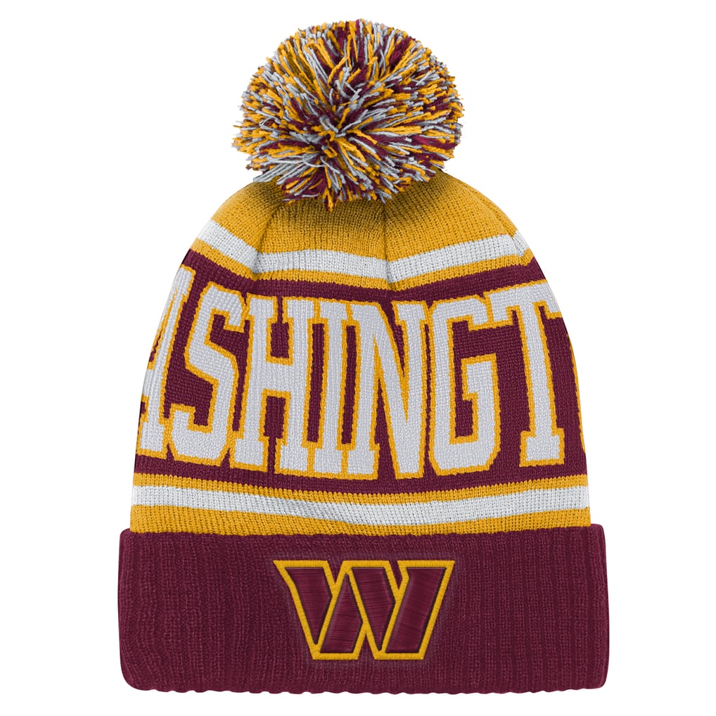 Washington Commanders Outerstuff Youth True Edge Cuffed Knit Hat with Pom - Burgundy