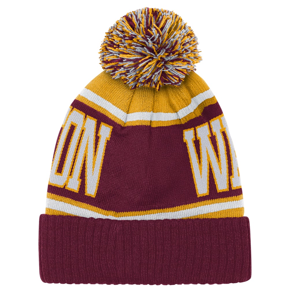 Washington Commanders Outerstuff Youth True Edge Cuffed Knit Hat with Pom - Burgundy