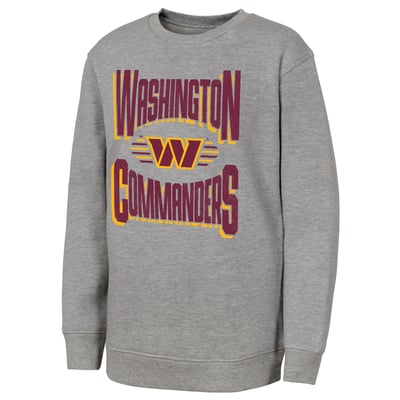 Washington Commanders Outerstuff Youth Jet Stream Sweatshirt - Gray
