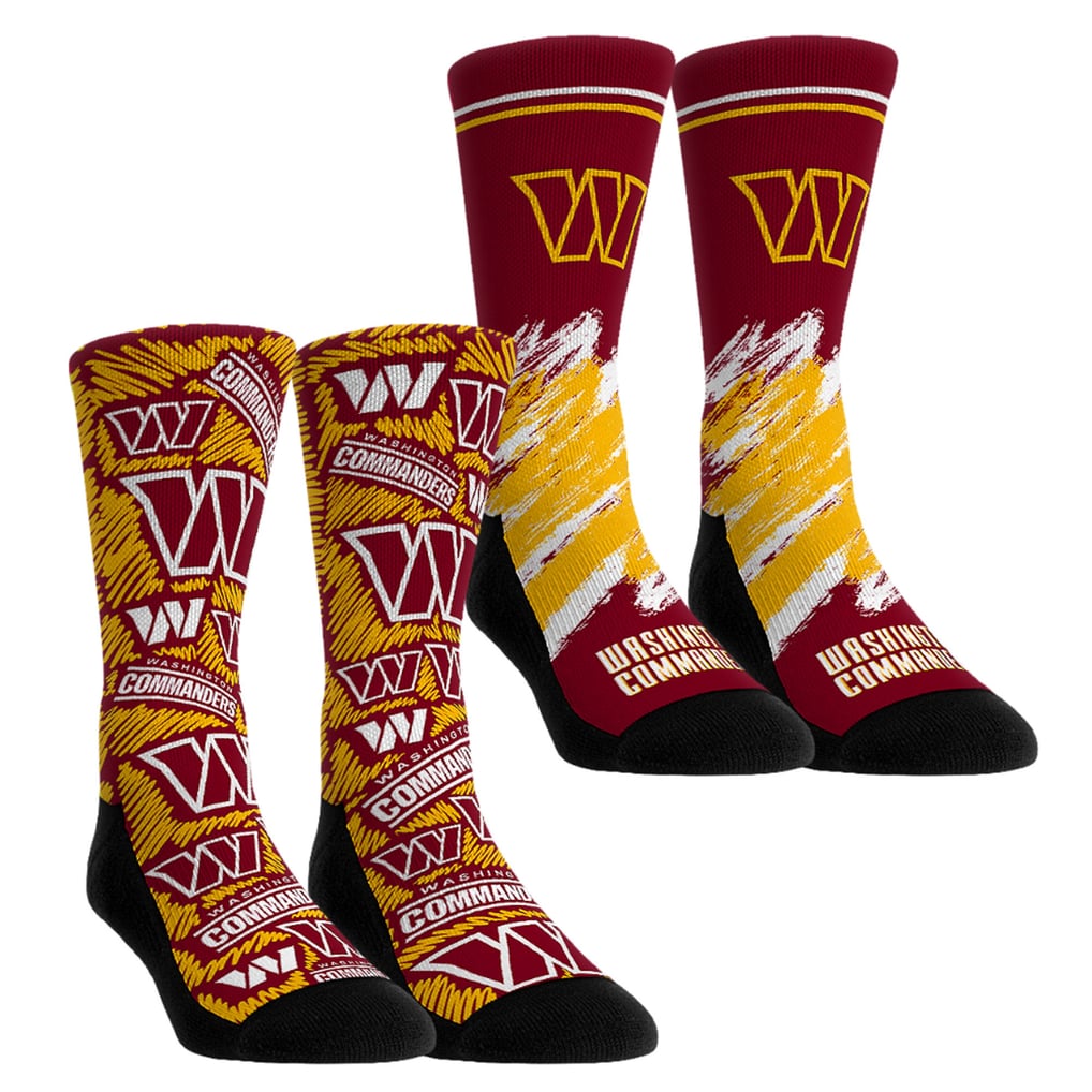  Washington Commanders Rock Em Youth Throwback Two-Pack Crew Socks Set - Maroon