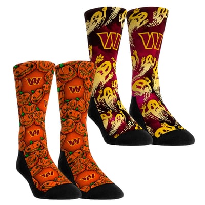 Washington Commanders Rock Em Socks Youth Halloween Crew Socks 2-Pack Set