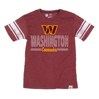 Washington Commanders Wes & Willy Youth Football Jersey T-Shirt - Burgundy