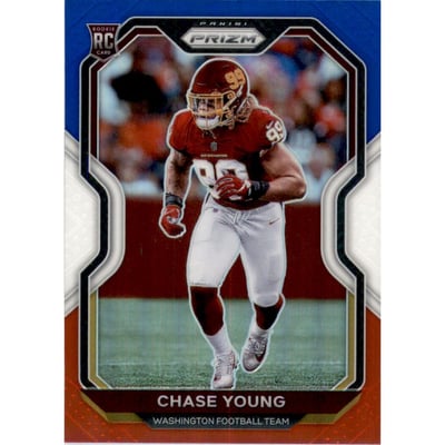 2020 Panini Prizm Prizms Red White and Blue #383 Chase Young