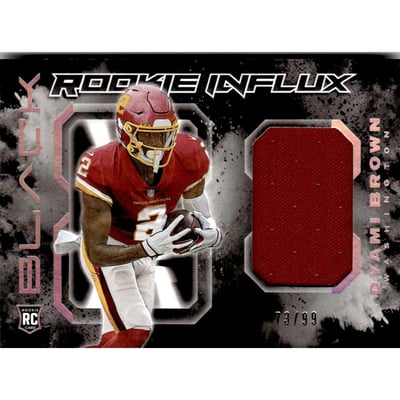 2021 Panini Black Rookie Influx Memorabilia Silver #28 Dyami Brown