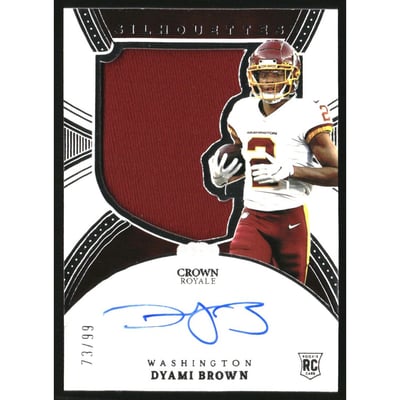 2021 Panini Chronicles Crown Royale Silhouette Jersey Autographs #28 Dyami Brown/99