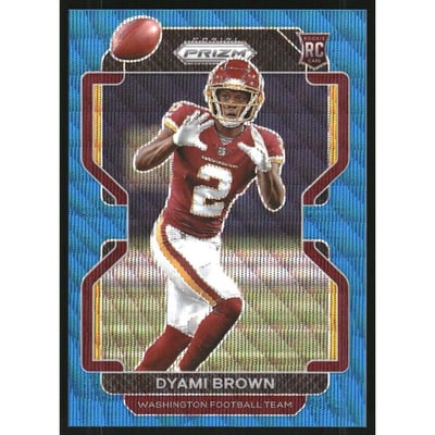 2021 Panini Prizm Prizms Blue Wave #353 Dyami Brown