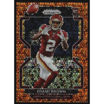 2021 Panini Prizm Prizms Orange Disco #353 Dyami Brown
