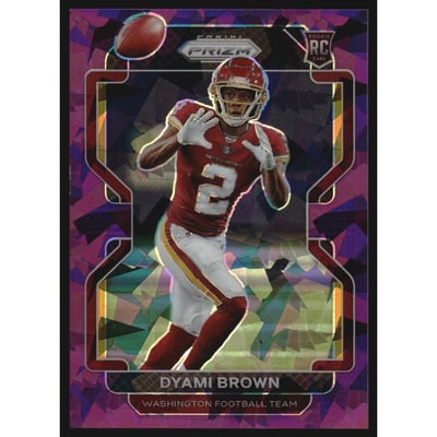 2021 Panini Prizm Prizms Purple Ice #353 Dyami Brown