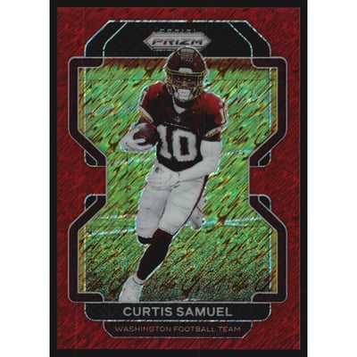 2021 Panini Prizm Prizms Red Shimmer #209 Curtis Samuel