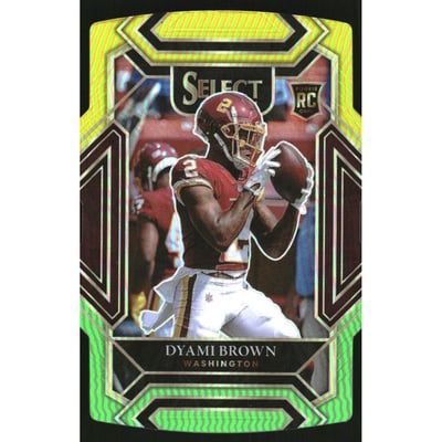 2021 Select Prizm Green and Yellow Die Cut #267 Dyami Brown