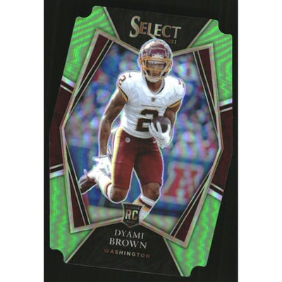 2021 Select Prizm Neon Green Die Cut #167 Dyami Brown