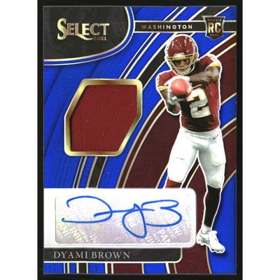 2021 Select Rookie Signature Memorabilia Prizm Blue #17 Kenneth Gainwell/75