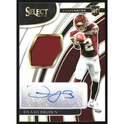 2021 Select Rookie Signature Memorabilia Prizm #28 Dyami Brown/199