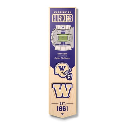 Washington Huskies Fanpoint 8'' x 32'' 3D StadiumView Banner