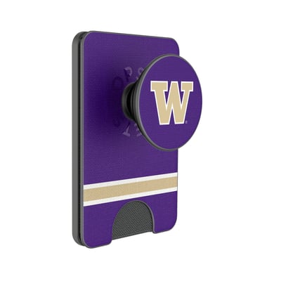 Washington Huskies Keyscaper Stripe PopSockets Magnetic Wallet