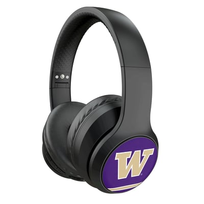 Washington Huskies Keyscaper Stripe Wireless Bluetooth Headphones With Case