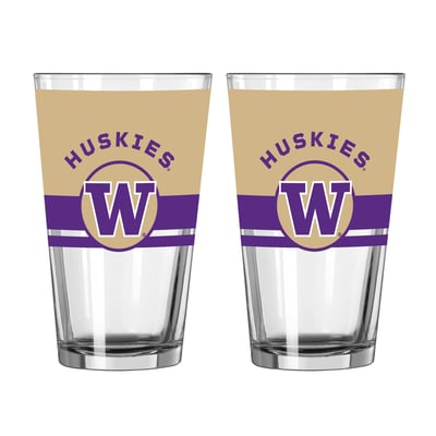 Washington Huskies Logo Brands Two-Piece 16oz. Horizon Pint Glass Set