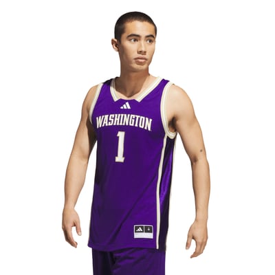 #1 Washington Huskies adidas Away Swingman Jersey - Purple