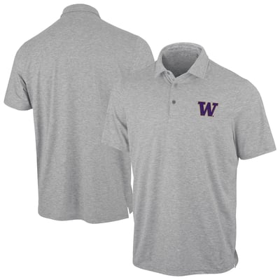 Washington Huskies Antigua Static Polo - Heather Gray