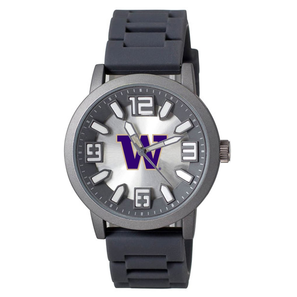 Washington Huskies Enigma Silicone Strap Watch - Black
