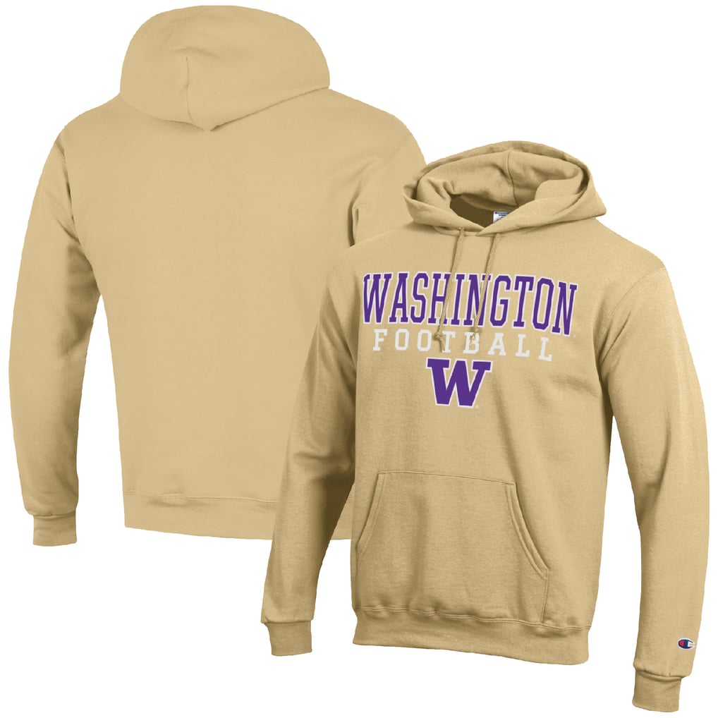 Washington Huskies Champion Football Stack Pullover Hoodie - Gold