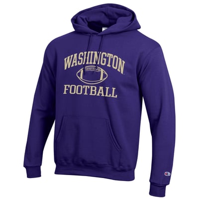 Washington Huskies Champion Football Icon Hoodie - Purple