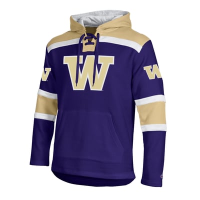  Washington Huskies Champion Lacer Fleece Hoodie - Purple