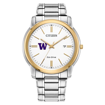Washington Huskies Citizen Watch Eco-Drive Two-Tone Steel Watch