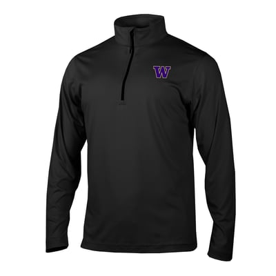  Washington Huskies Columbia Fairway Break Quarter-Zip Pullover - Black