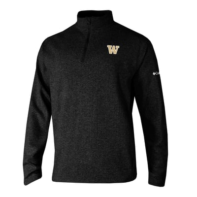  Washington Huskies Columbia Swingcraft Quarter-Zip Pullover - Black