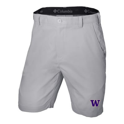  Washington Huskies Columbia Omni-Wick Lie Angle Shorts - Gray