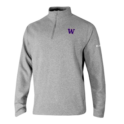  Washington Huskies Columbia Swingcraft Quarter-Zip Pullover - Gray