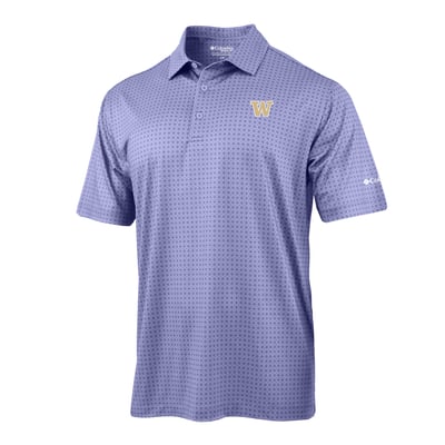 Washington Huskies Columbia Highland Drift Polo - Purple