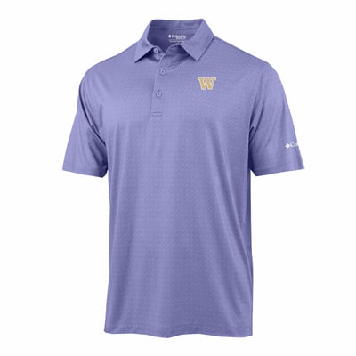  Washington Huskies Columbia Pacer Polo - Purple