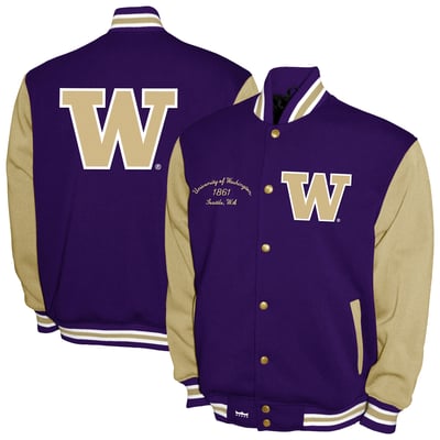 Washington Huskies Franchise Club Fleece Varsity Full-Snap Jacket - Purple