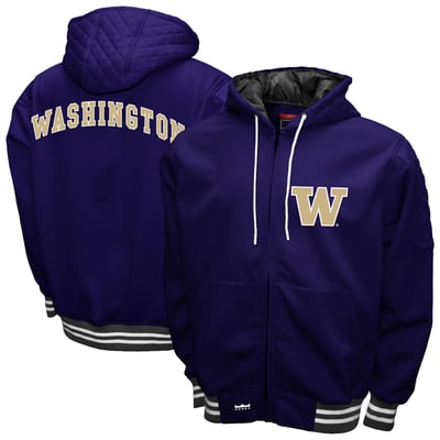 Washington Huskies Franchise Club Grind Full-Zip Hoodie Jacket - Purple