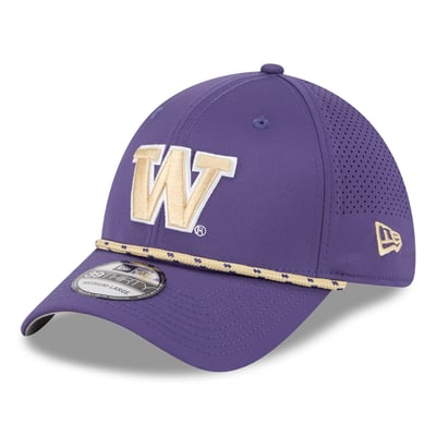  Washington Huskies New Era Performance Rope 39THIRTY Stretch Hat - Purple